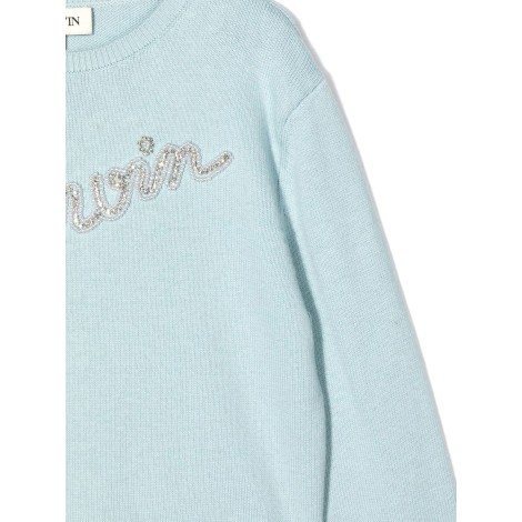 lanvin signature logo crew neck pullover