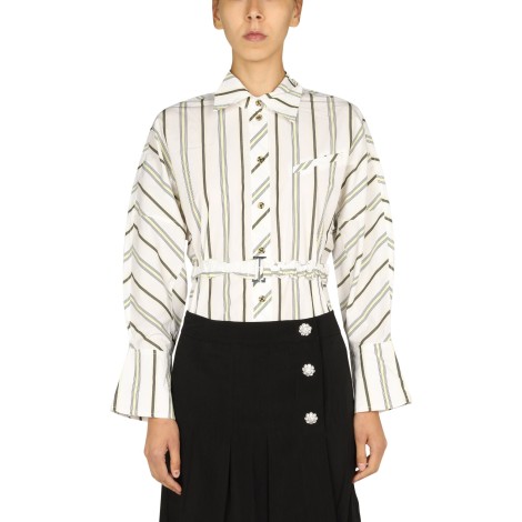 ganni striped pattern shirt 