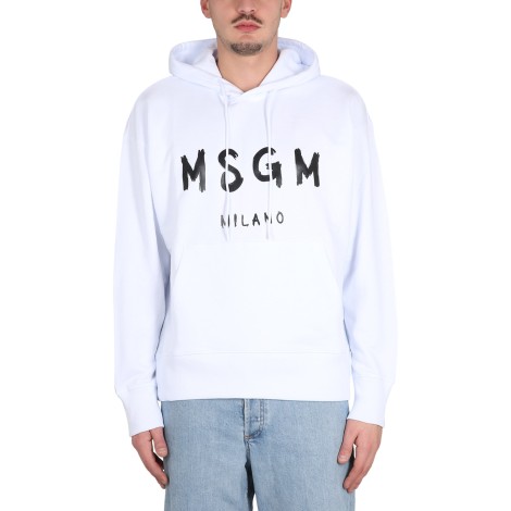 msgm sweatshirt with brushed logo