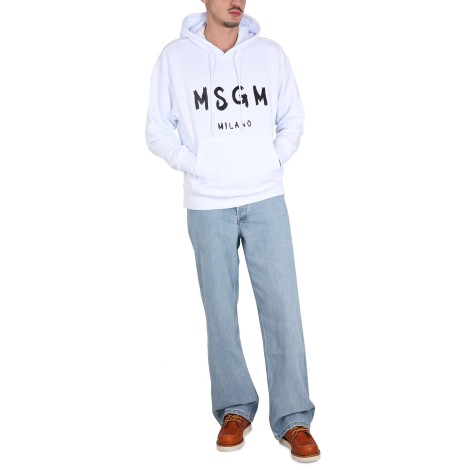 msgm sweatshirt with brushed logo