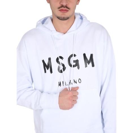 msgm sweatshirt with brushed logo