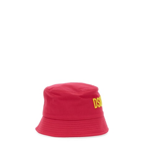 dsquared bucket hat with logo embroidery