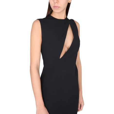 versace sleeveless midi dress with cutouts