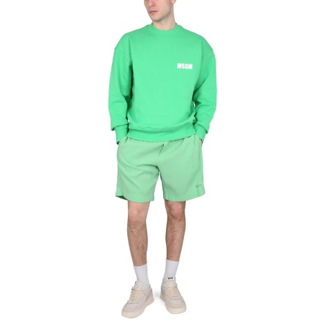 msgm crewneck sweatshirt with logo