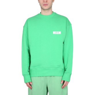 msgm crewneck sweatshirt with logo