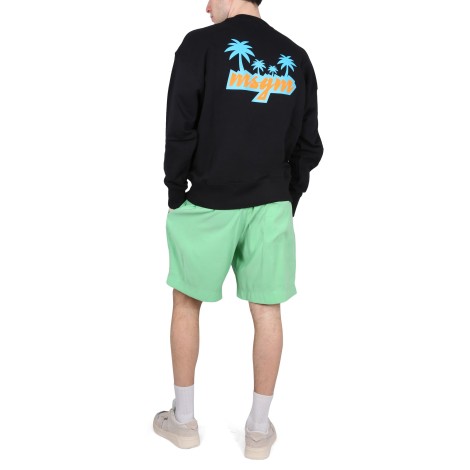 msgm crewneck sweatshirt with logo