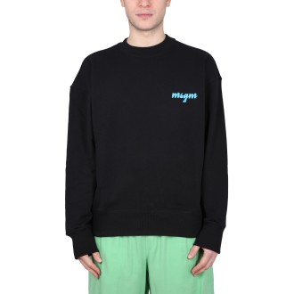 msgm crewneck sweatshirt with logo