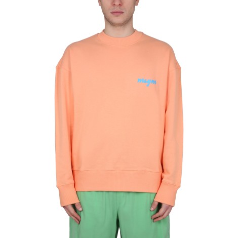 msgm crewneck sweatshirt with logo