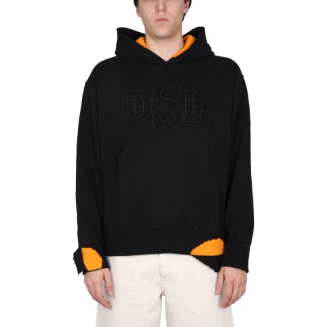 diesel sweatshirt with logo embroidery