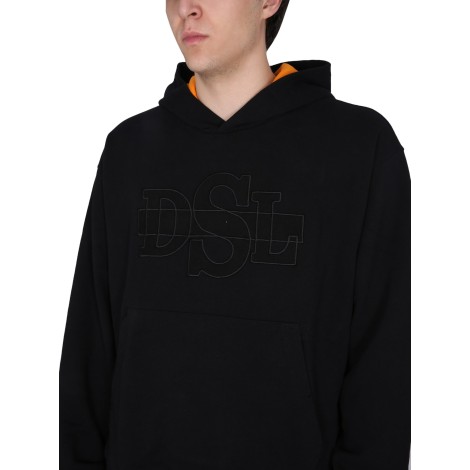 diesel sweatshirt with logo embroidery