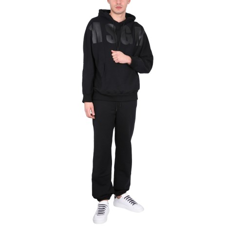 msgm jogging pants with maxi logo