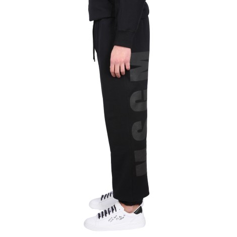 msgm jogging pants with maxi logo