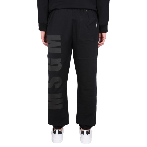 msgm jogging pants with maxi logo