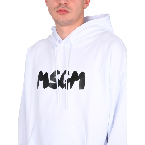 msgm sweatshirt with brushed logo