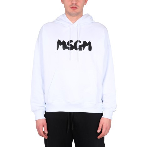 msgm sweatshirt with brushed logo