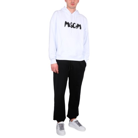 msgm sweatshirt with brushed logo