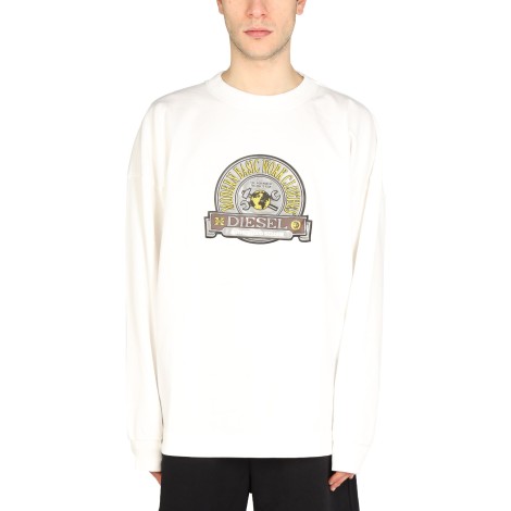 diesel logo patch sweatshirt 