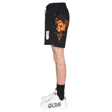 gcds bermuda with logo print