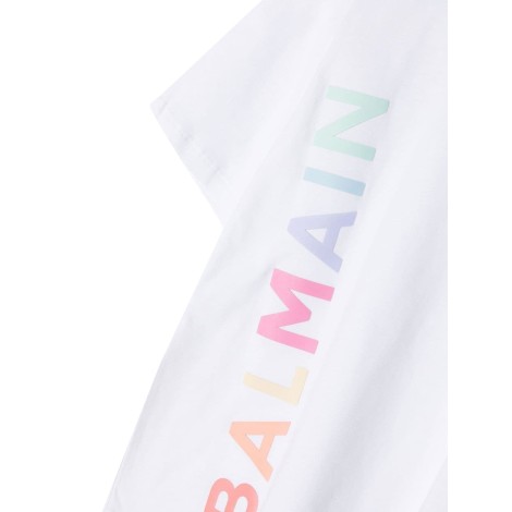 balmain multicolor vertical logo mc t-shirt