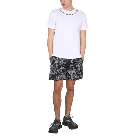 versace jeans couture  bermuda shorts with logo