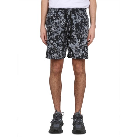 versace jeans couture  bermuda shorts with logo