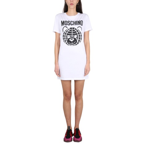 moschino logo print dress