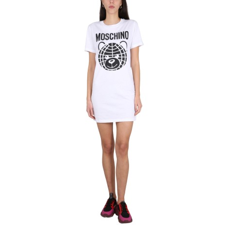 moschino logo print dress