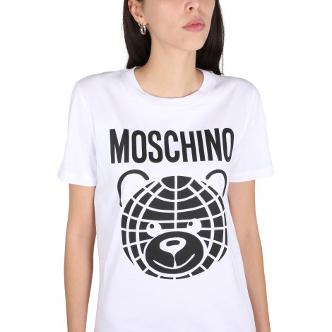 moschino logo print dress