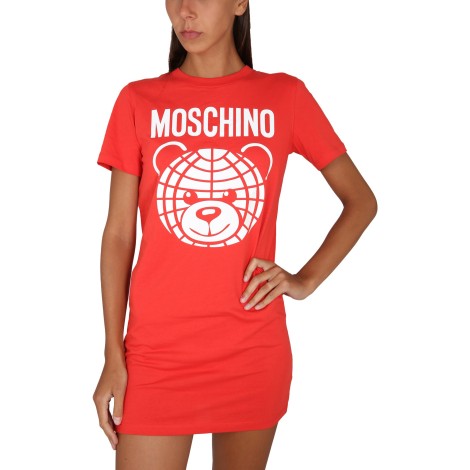 moschino logo print dress