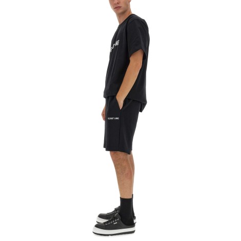 helmut lang bermuda with logo print