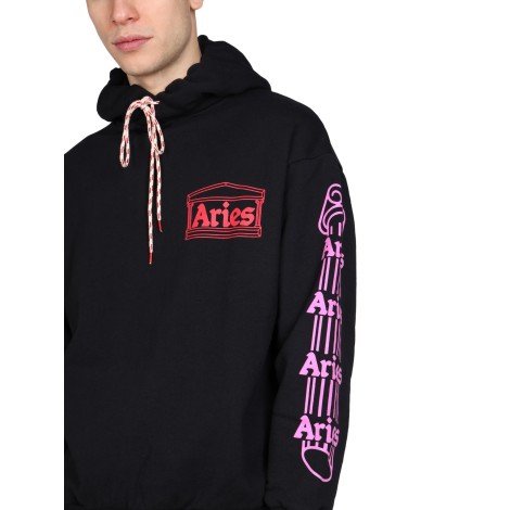 aries logo print sweatshirt 