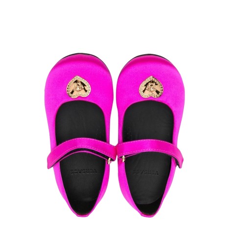 versace ballerinas heart satin