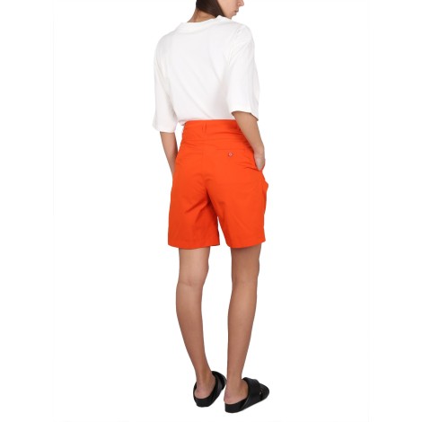 aspesi cotton poplin shorts