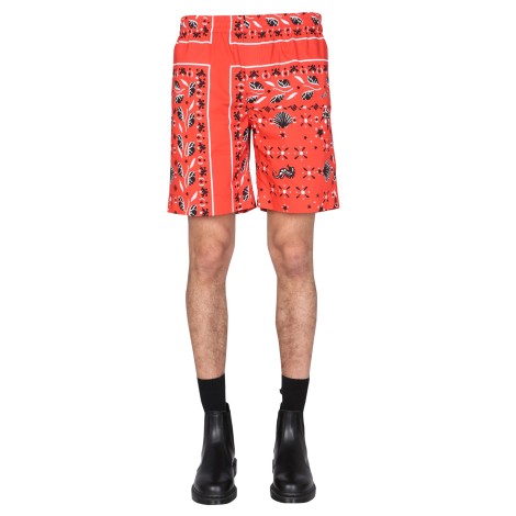 msgm paisley pattern bermuda 