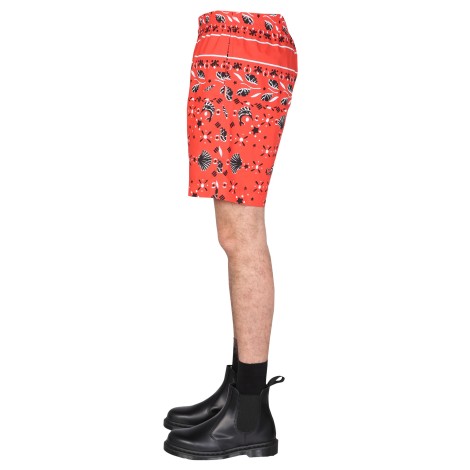 msgm paisley pattern bermuda 