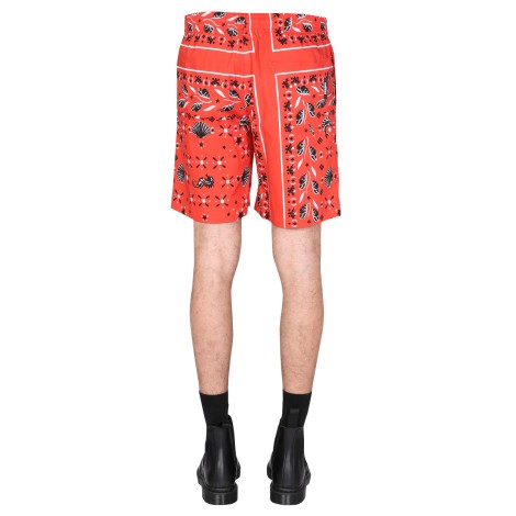 msgm paisley pattern bermuda 