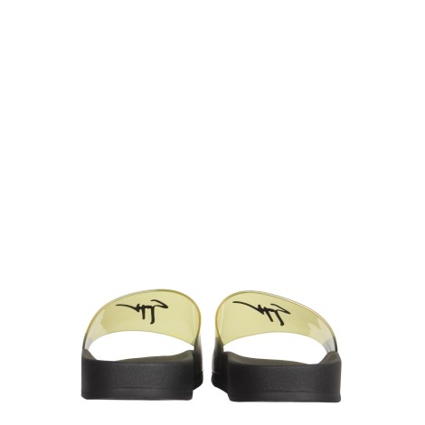 giuseppe zanotti slide sandals with logo