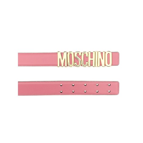 moschino leather belt with logo