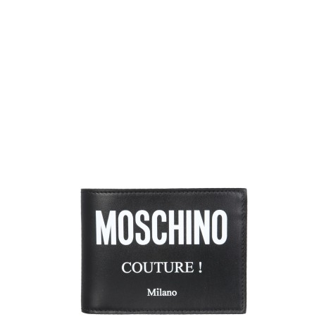 moschino bifold wallet with logo