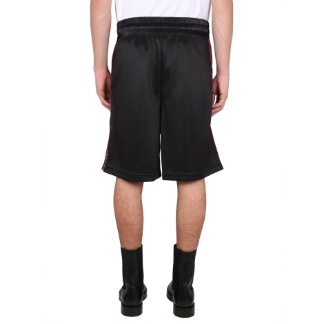 versace jeans couture bermuda shorts with logo band