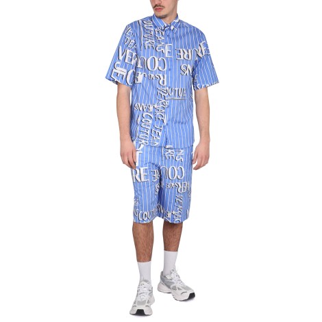 versace jeans couture bermuda with logo