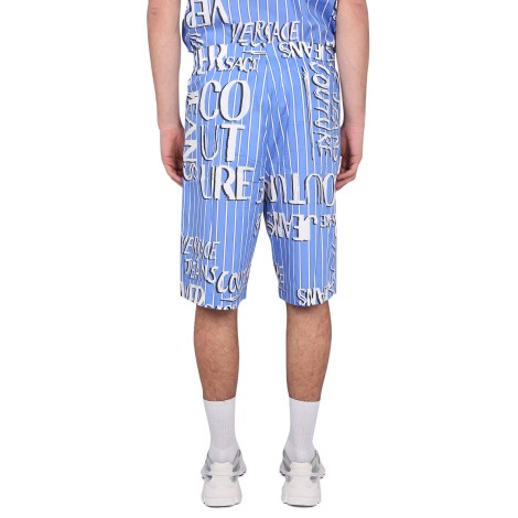 versace jeans couture bermuda with logo