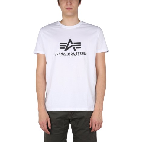 alpha industries logo print t-shirt