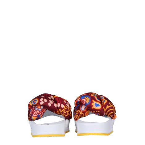 la doublej braid slide sandals