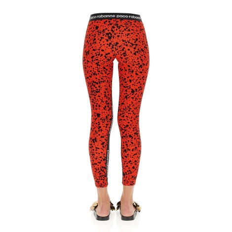 paco rabanne leggings with logoed band