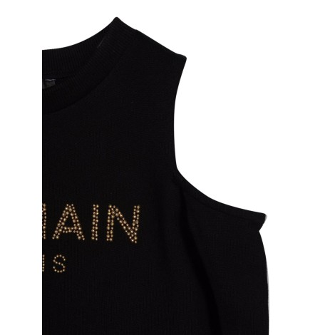 balmain logo dress