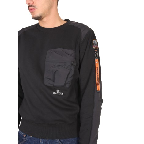 parajumpers sweatshirt with logo patch