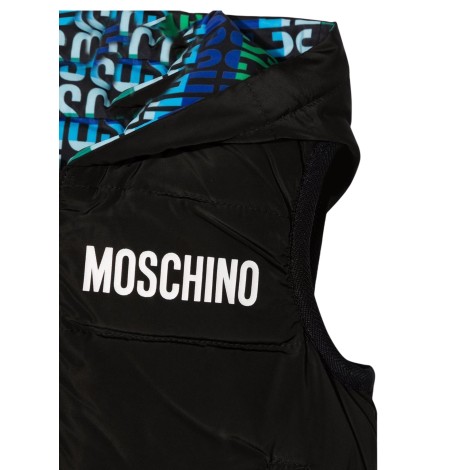 moschino gilet reversibile con cappuccio