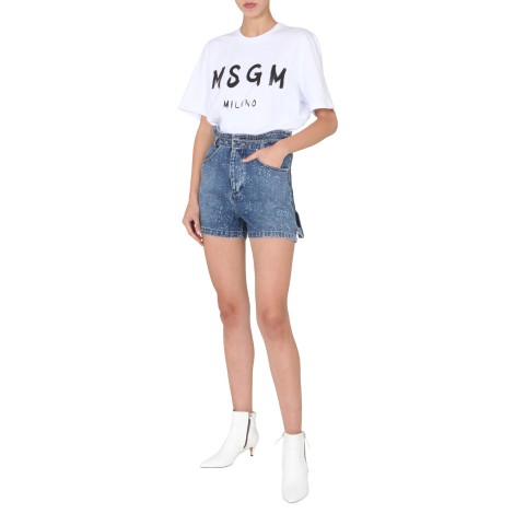 msgm denim shorts