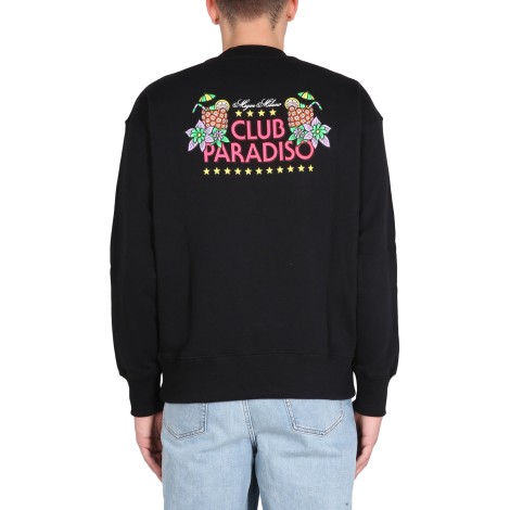 msgm sweatshirt with logo print